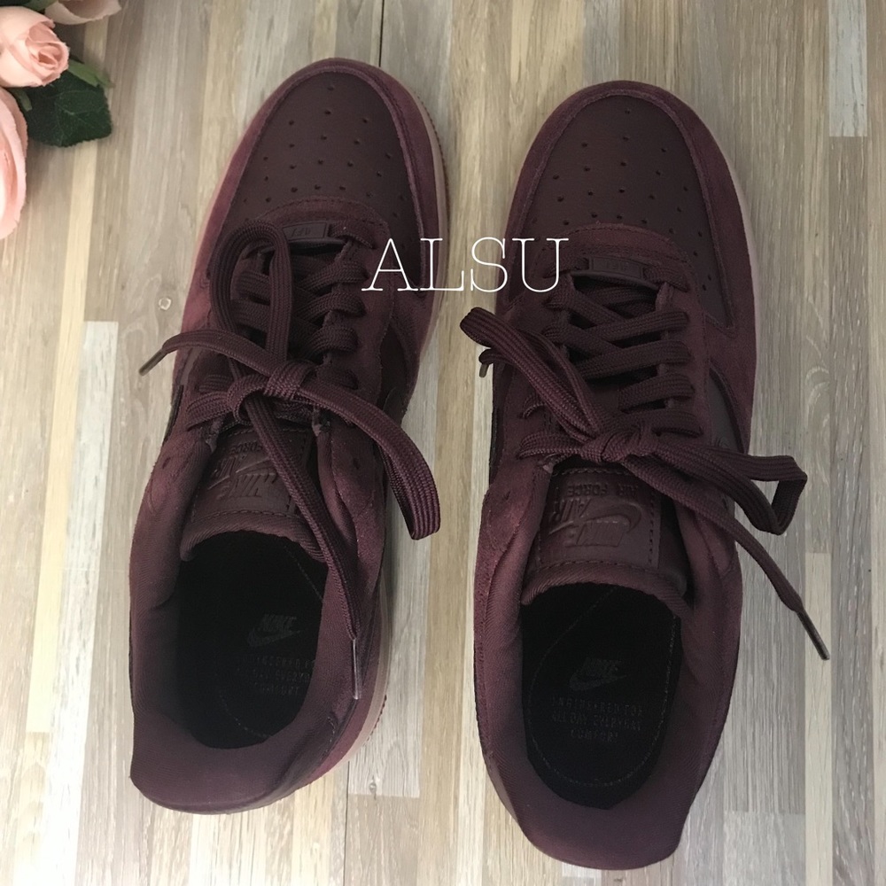 Nike Air Force 1’07 PRM Leather Burgundy Crush W - Picture 7 of 7